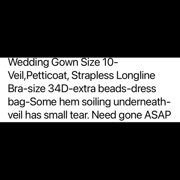 Stunning strapless wedding gown - Picture 6 of 6